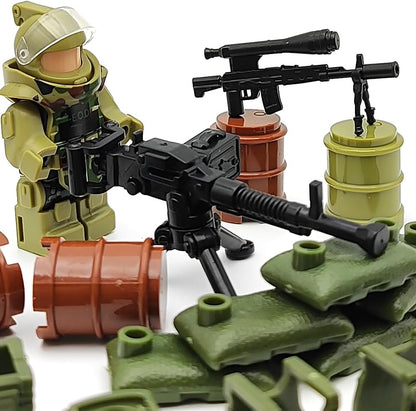 CONVENTEJOY Military Weapon Guns Accessories for Minifigure Block Toys Include Camouflage Helmets E.O.D Suits Shields for Army Soldiers Gear Set Building Kits Kids Toy(260pcs)