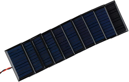 10Pcs 5V 30mA Mini Solar Panels for Mini Solar Cells DIY Electric Toy Materials Photovoltaic Cells Solar DIY System Kits 2.08"x1.18"(5V 30mA 53mmx30mm)