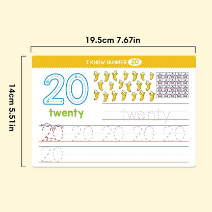 Lachilly 1-100 Double-Side Flashcards - Dry Erase Handwriting Practice Learning Tracing Number Flash Cards - Preschool Pre Kindergarten Educational Resources for Toddlers Age 3-5