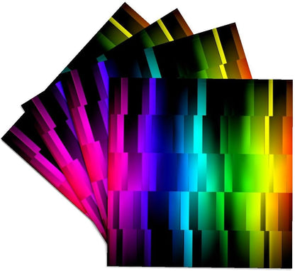 3dRose Prism Fractions a Spectrum of Colors displayed in Geometric Section Set of 8 Ceramic Tile Coasters