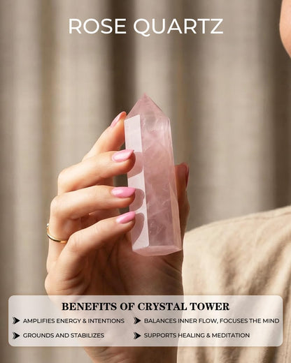 Crystals and Healing Stones, 9 Pcs Healing Crystals Set, 7 Chakra Crystal Stones Set Real Natural Selenite Pyramid Reiki Raw Rock Energy Protection Meditation with Wooden Box, Crystal Gifts for Women