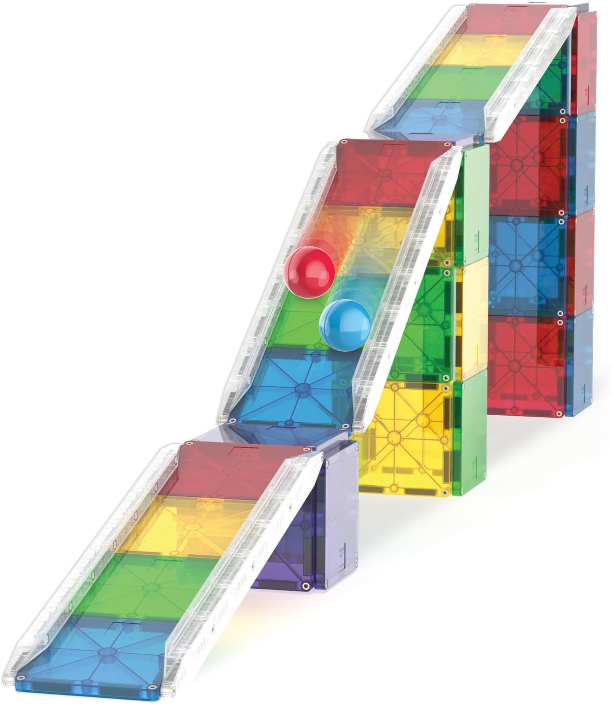 Magna-Tiles Rail Racers 33-Piece Magnetic Construction Set, The Original Magnetic Building Brand