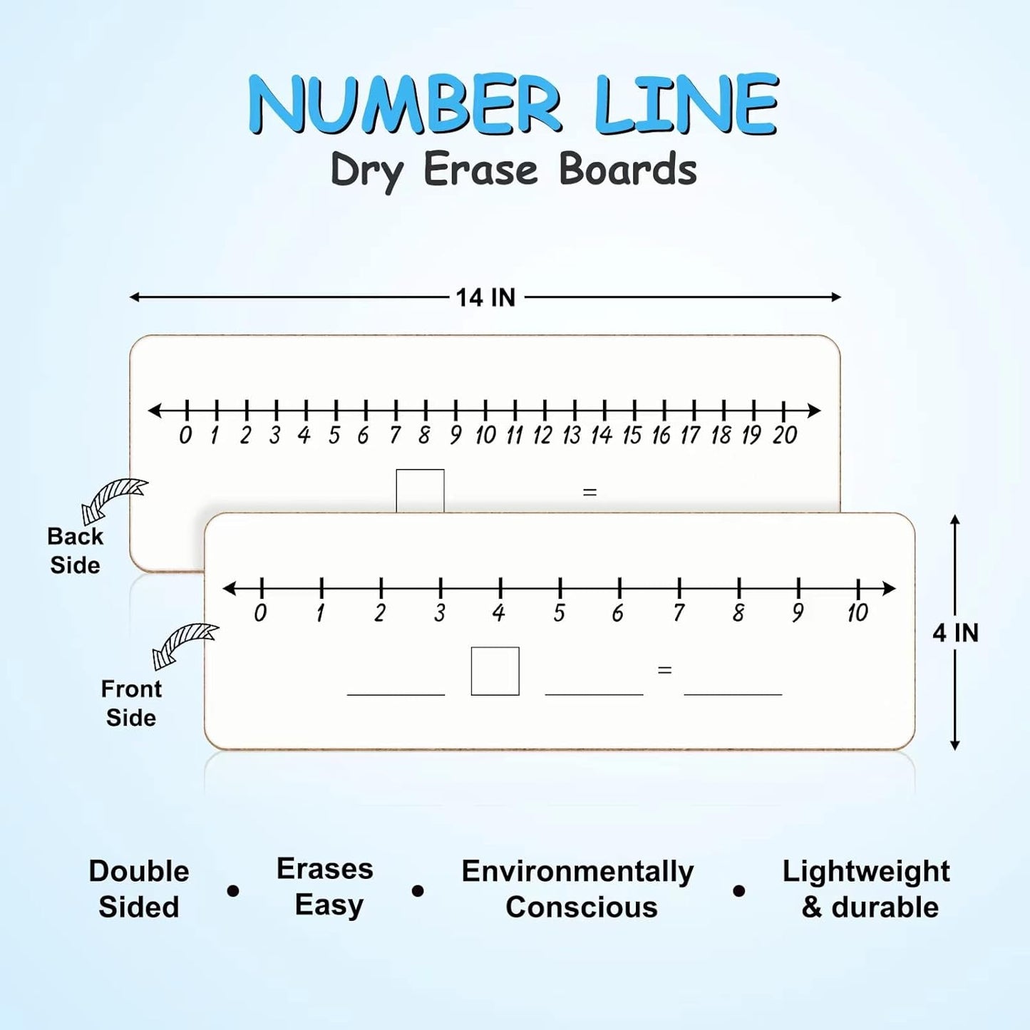 Multiplication Chart Whiteboard - Double-Sided Times Table, 9" x 12" Dry Erase Board, Math Manipulatives White Board for Kids Students, Classroom and Home Learning