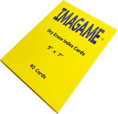 IMAGAME Dry Erase Index Cards, 3” x 5”, 55pcs Laminated Cards, Both Sides Blank, Reusable Dry Erase Note Cards for School, Office, Home, to Do Lists, Multipurpose Index Card Sheets