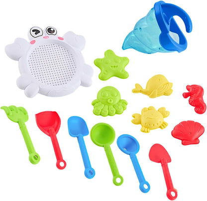 14Pcs Sand Water Play Set for Outdoor Beach Pool Fun with Tools Toddler Beach Bath Toy with Tools