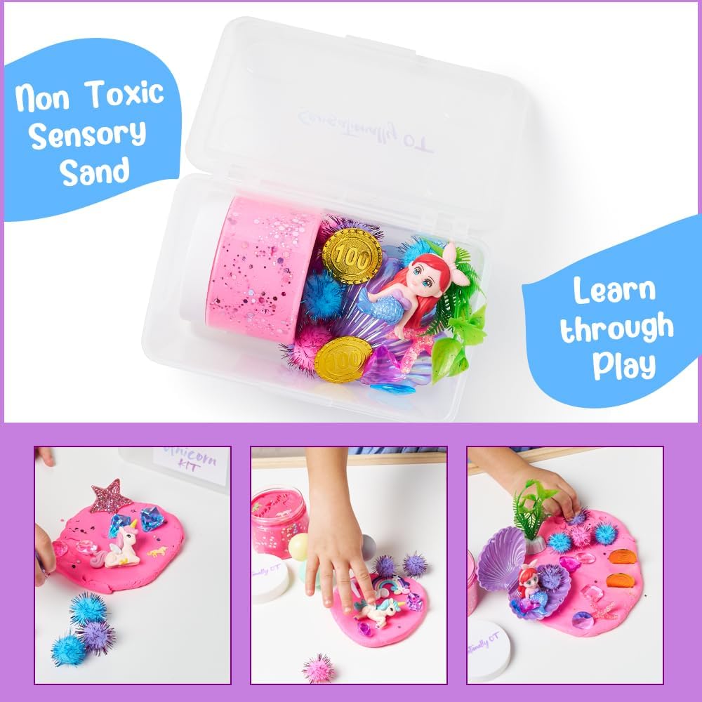 Mini Unicorn Sensory Dough Kit, A Perfect Holiday Gift to Bring Unicorns to Life in a Magical Fairytale