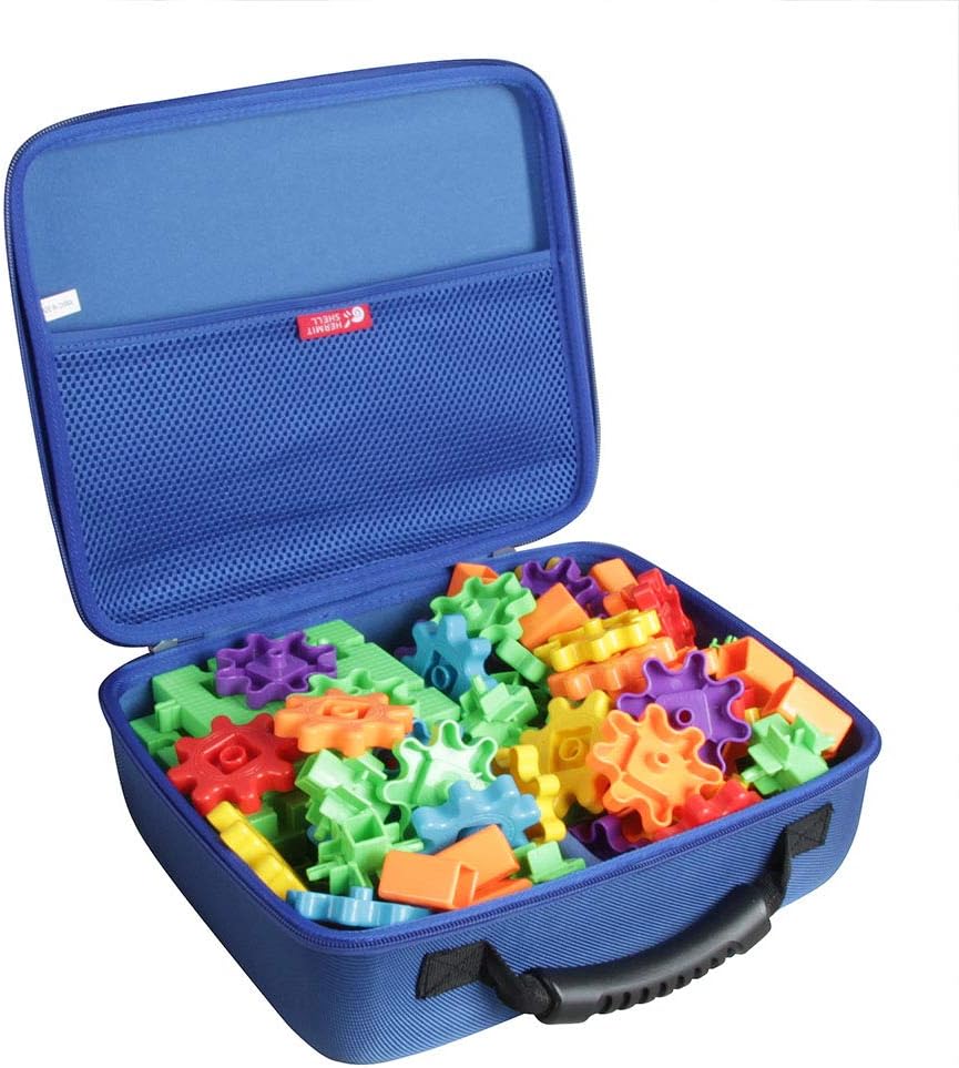 Hermitshell Travel Case for Learning Resources Gears Deluxe Building Set 100 Pieces (Black)