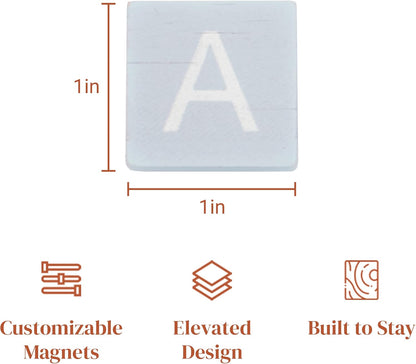 Stiles 100 Piece Wooden Magnetic Letter Tiles - Grey