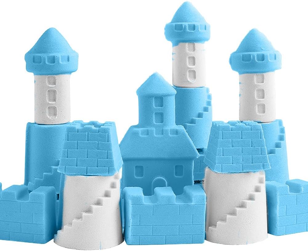 G.C Sensory Bin for Girl Kid Toy, Play Sand Art Kit with Sandbox/2lb Sand/Castle/Molds/Princess Figure, Winter Sensory Toy Christmas Birthday Gift for Girl Toddler Ages 3 4 5 6 7 8