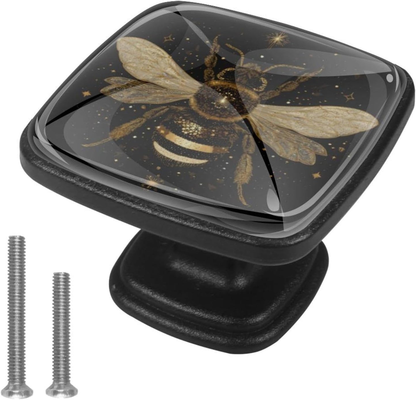 4 Pack Cabinet Knobs Drawer Pulls, 30mm Round ABS Glass Drawer Hardware Growing Purple Butterflies Cabinet Handles with Screws for Dressers Kitchens Cupboard