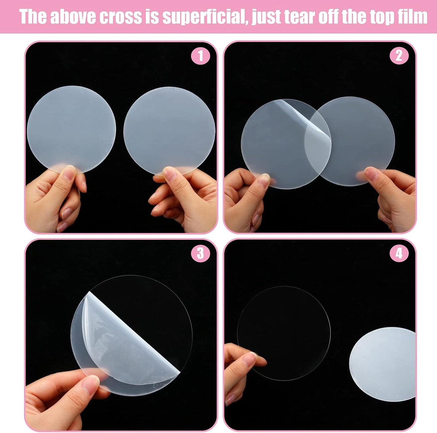 Jetec 30 Pcs 4 Inch Acrylic Circle Blanks Clear Disc Round Transparent Acrylic Coasters Ornament Blanks Miniature Bases for Crafts Christmas Ornament DIY Art Projects Supplies