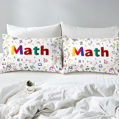Erosebridal Science Theme Bedding Set Queen Size for Boys Girls Chemistry Periodic Table Print Duvet Cover Chemical Subject Theme Comforter Cover Teens Kids Math Science Atyle Bedspread Cover 3 Pcs