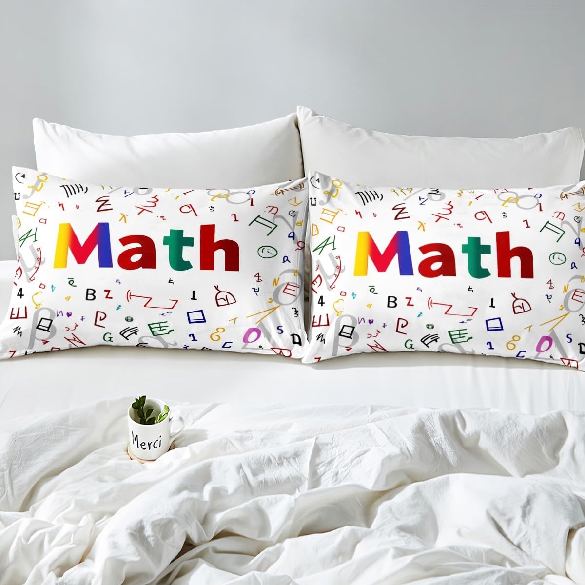 Erosebridal Science Theme Bed Sheets Set Full Size for Boys Girls Chemistry Periodic Table Print Sheet Set Chemical Subject Theme Sheets Teens Kids Math Science Atyle Fitted Sheet 4 Pcs
