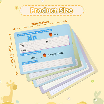 Alphabet & Number Practice Dry Erase Sheets A-Z Letters & Numbers 1-10 | Perfect for Preschool, Homeschool & Kindergarten