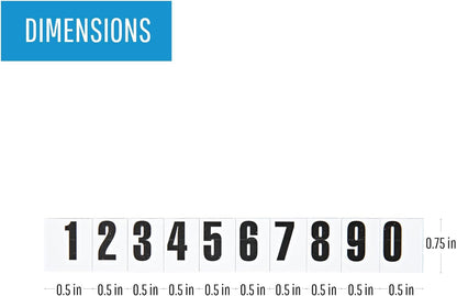 MasterVision Interchangeable Magnetic Board Accessories, Numbers, Black, 0.75" h