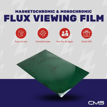 Green Magnetic Viewing Film 4x6 | Cool Magnets Science Kit | Magnetic Field Detector & Visual Aid for Physics Education | Ideal for Research & Magnetism Demonstrations