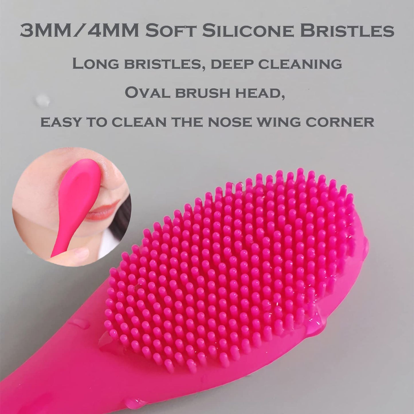 RamPula Silicone Face Mask Brush, Face Scrubber for Gentle Exfoliating & Hairless Moisturizers Applicator Tools for Apply Mud, Clay, Charcoal Mixed Mask, Cream, Lotion