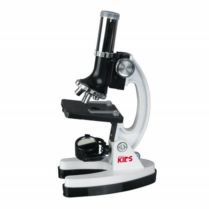 AmScope M30-ABS-KT1-WM 120X-240X-300X-480X-600X-1200X Educational Metal Arm Kids Compound Microscope Kit + Book