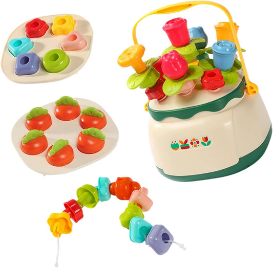 Fun Vegetal Design Pegboard Game for to Improve Fine Motor Skills and Cognitive Development Early Education Toy