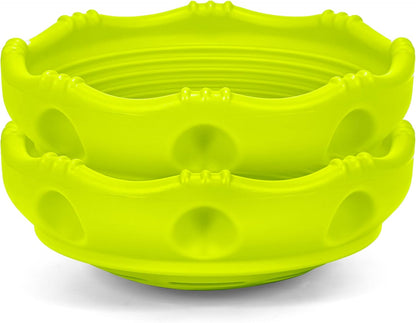 Simplay3 Two Sided Rock Around Wobble Disk and Climbing Dome for Toddlers and Kids - Rocking and Climbing - Indoor/Outdoor - Yellow/Green, Made in USA (1 Pack)