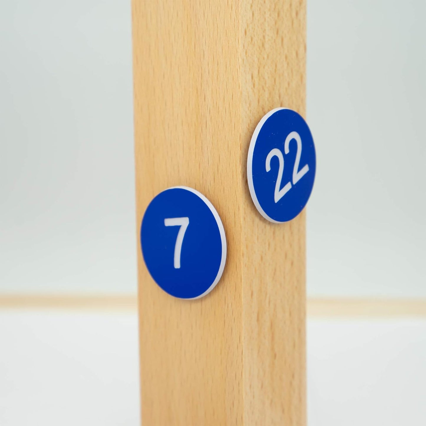 StayMax Plastic Number Tags Engraved Numbered Tags Without Hole (1-50, Black)