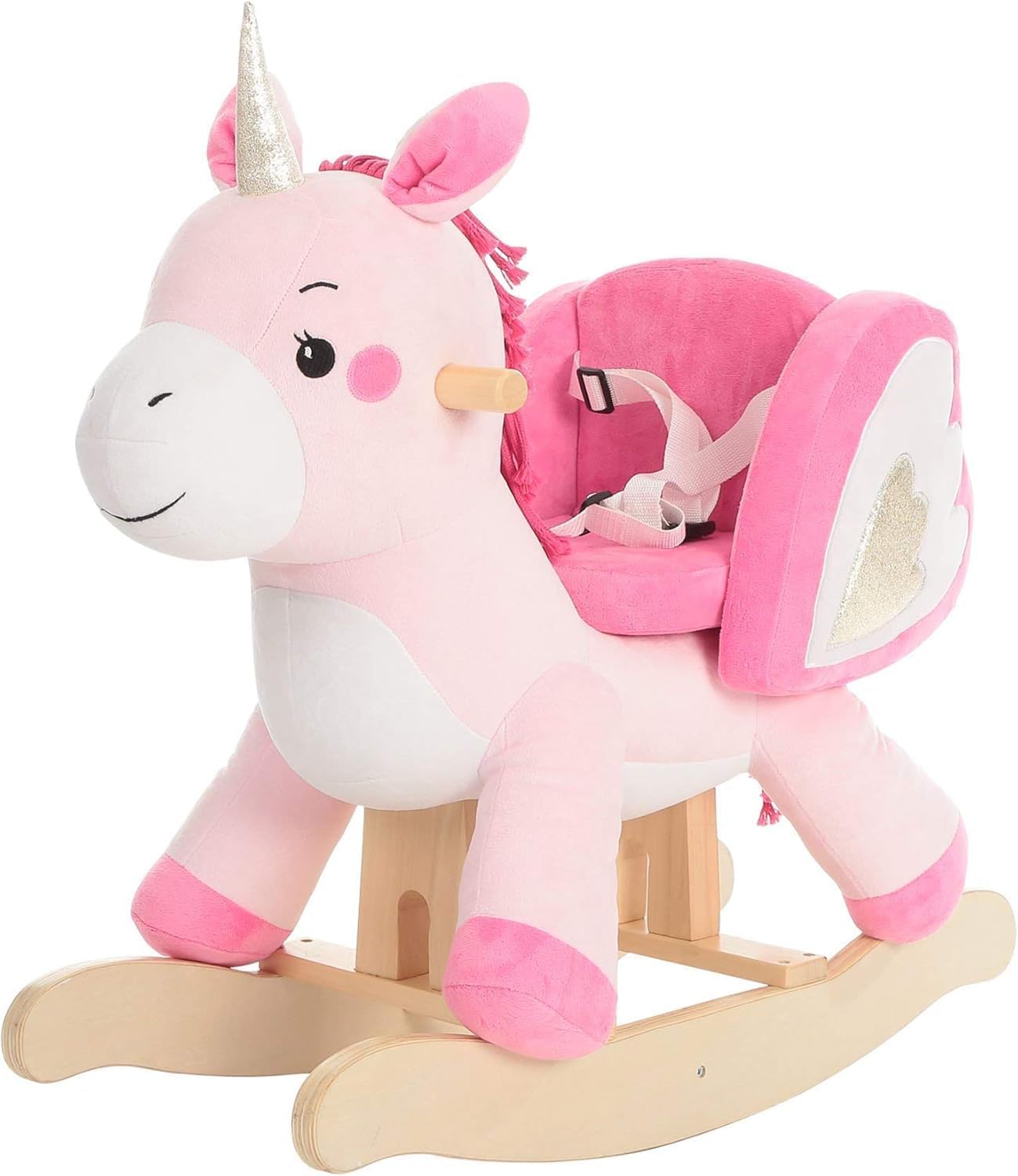 labebe - Baby Rocking Horse, Ride Unicorn, Kid Ride On Toy for 6 Month-3 Year Old, Infant (Boy Girl) Plush Animal Rocker, Toddler/Child Stuffed Ride Toy (Pink) | Kid Ride On Toy, Infant, Plush Animal Rocker, Toddler/Child, Stuffed Ride Toy
