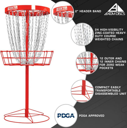 Axiom Discs Pro 24-Chain Disc Golf Basket
