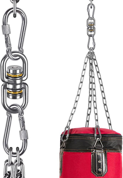 SELEWARE Silent Bearing Swing Swivel, 360° Rotational Device Hanging Accessory with Removeable Buckle for Tree Swing, Hammock Chair, Climbing Rope, Yoga, Kids Swing Swivel 1200LB Capacity, 2 Pack