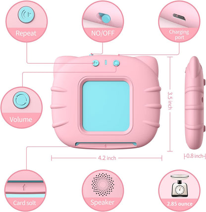 Kidzdo Educational Learning Toys for Toddlers, 540 Sight Words Talking Flash Cards with Music, Montessori Pocket Speech Therapy Toys, Teaching/Birthday Gifts for Ages 2 3 4 5 Years Old Girls (Pink)