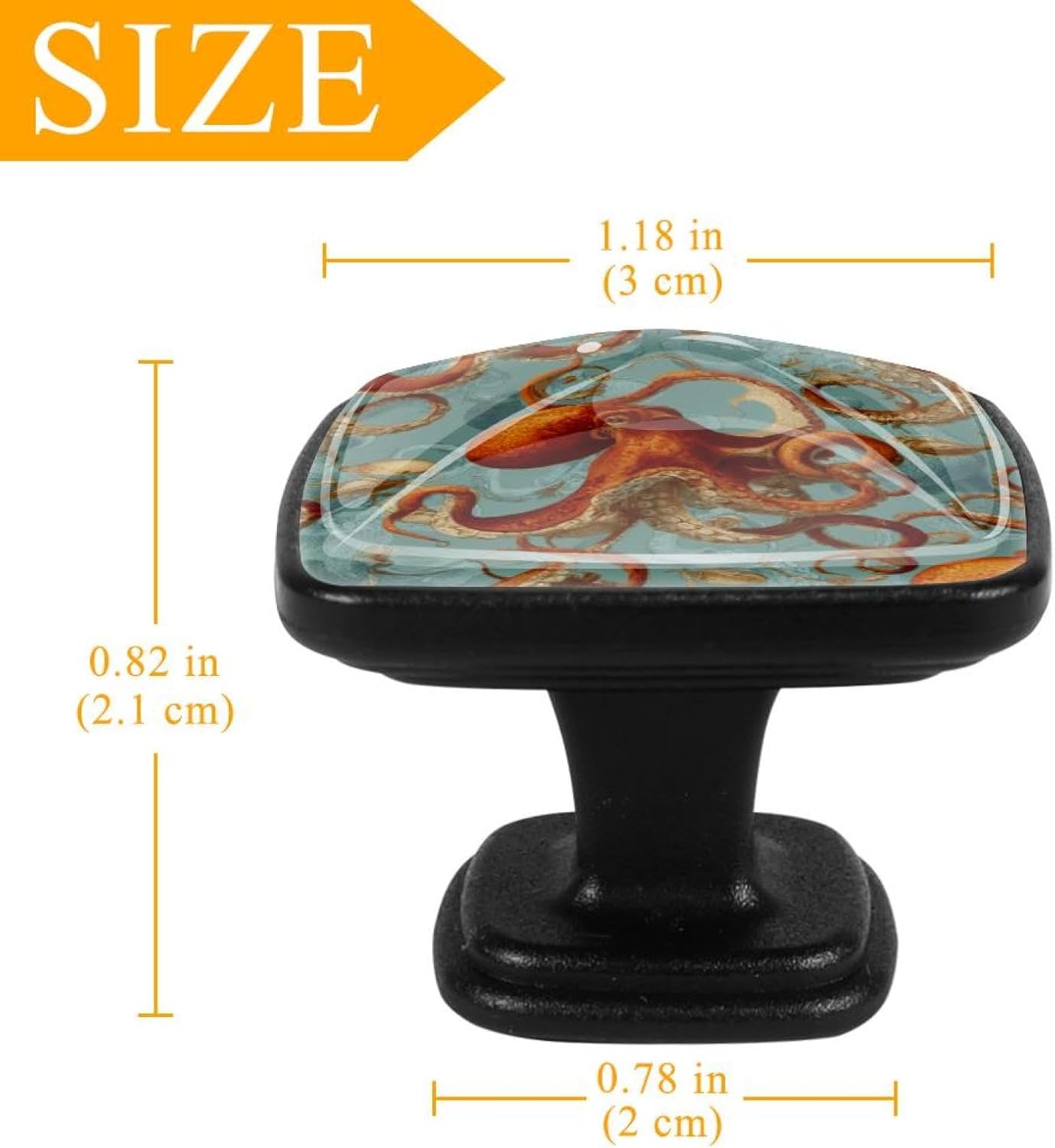 4 Pack Cabinet Knobs Drawer Pulls, 30mm Round ABS Glass Drawer Hardware Growing Butterfly Cabinet Handles with Screws for Dressers Kitchens Cupboard