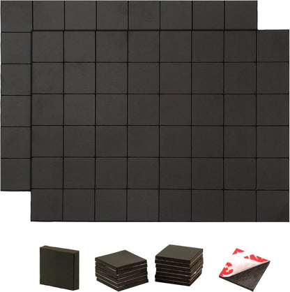 Magnetic Squares with Adhesive Backing(36PCS Each 1.5" x1.5"),Pre-Cut Self Sticky Magnets as Back to School Supplies,Peel and Stick for Cards/Picture/Poster (80mil Magnet)