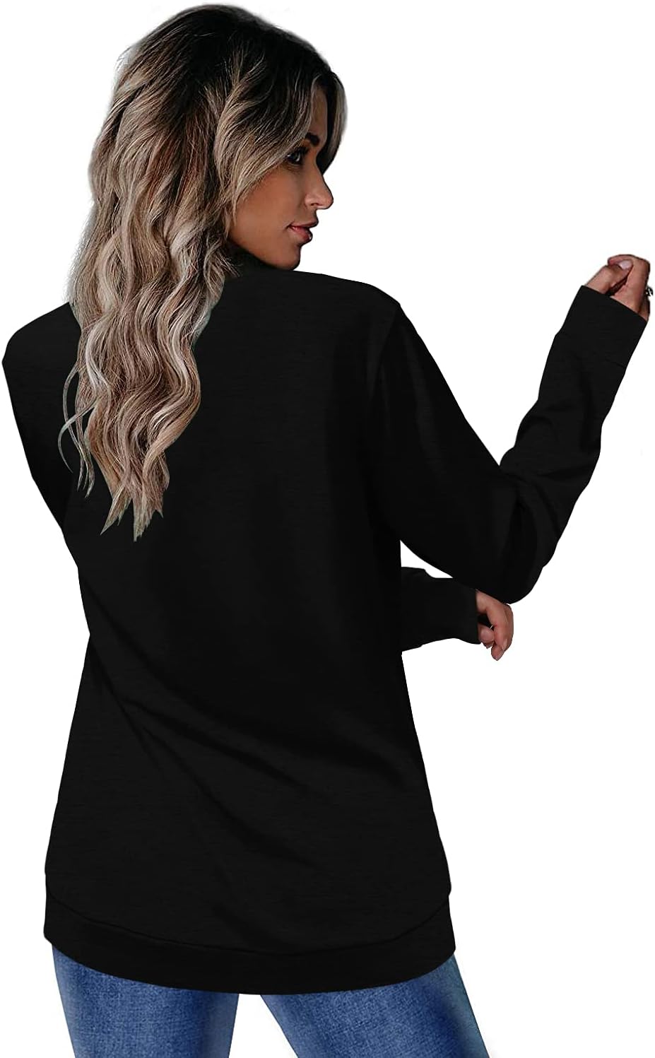 CRAZY GRID Womens Trendy Long Sleeve Shirts Casual Loose Soft Sweatshirt Fall Tops