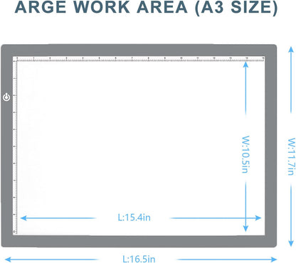 LitEnergy A4 LED Copy Board Light Tracing Box, Adjustable USB Power Artcraft LED Trace Light Pad for Tattoo Transferring, Drawing, Sketching, Animation, Stenciling, Diamond Art Painting Accessories