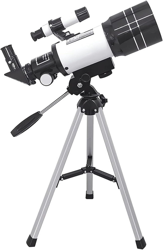 ikaufen 70mm Refractor Astronomical Telescope for Kids & Beginners, 15X-150X Magnification with Phone Adapter, Tripod & Moon Filter, Portable for Stargazing & Terrestrial Viewing