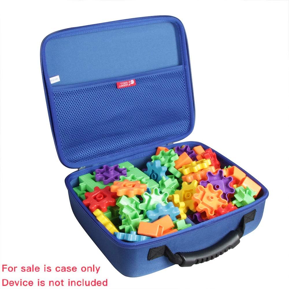 Hermitshell Travel Case for Learning Resources Gears Deluxe Building Set 100 Pieces (Black)