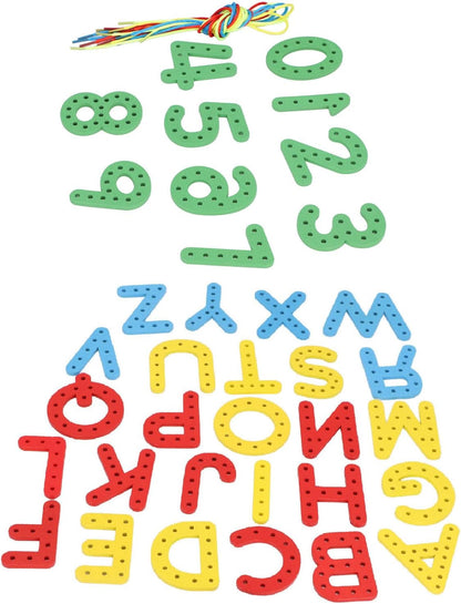 Uppercase Lacing Alphabet, 26 Letters Learning Must Haves, Teacher and Home School Supplies, Alphabet String Letter for Kids, Back to School Supplies