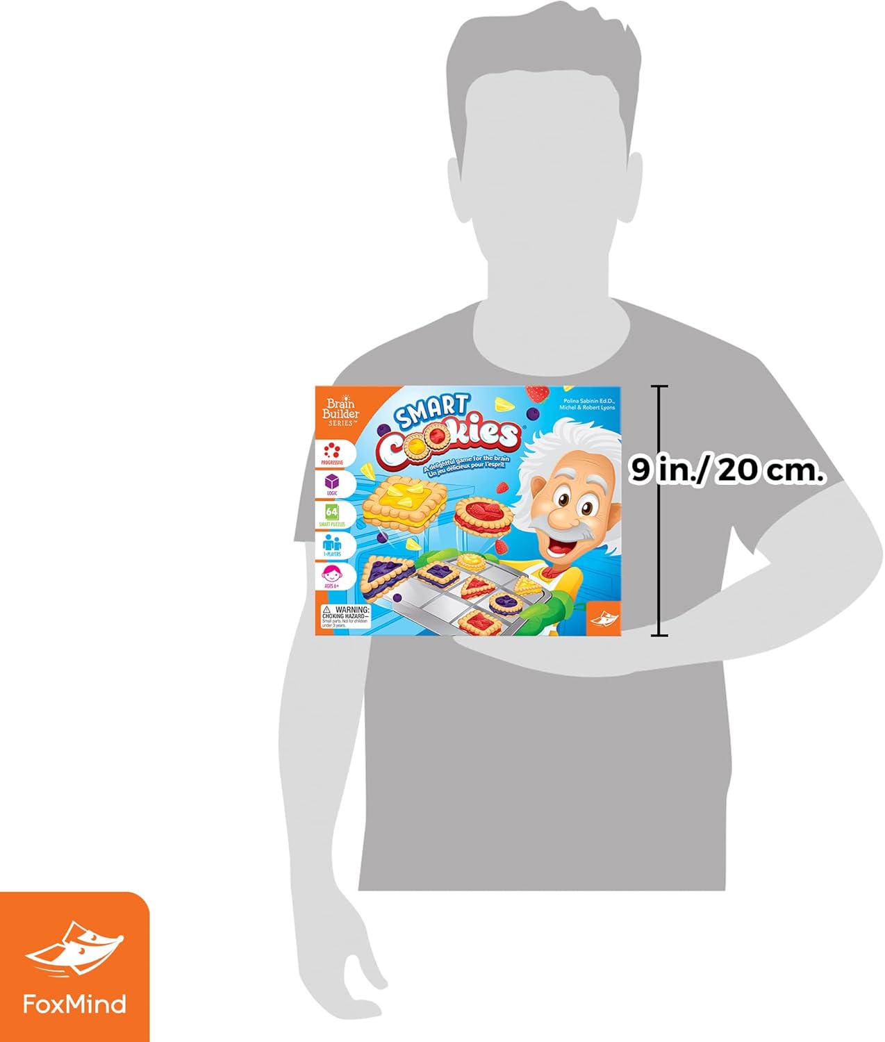 FoxMind Games: Smart Cookies Logic Puzzle Game, Deduction Game for Kids Ages 6+ and Brain Teaser Lovers, STEM Learning Toy from Brain Builder Series, Develops Problem-Solving Skills, 1+ Players