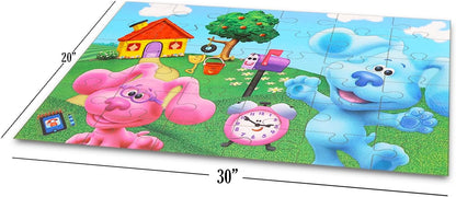 Blue's Clues Floor Puzzle for Kids, Toddlers - Bundle with 36 Piece Puzzle, Stickers, More | Blue's Clues Toys and Games Set