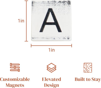 Stiles 100 Piece Wooden Magnetic Letter Tiles - Grey