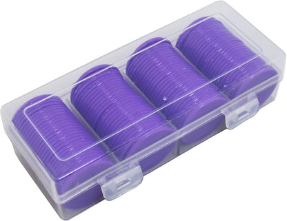 Smartdealspro 100pcs 32mm/1.26 Inch Opaque Plastic Learning Counters Disks Mini Poker Chips Game Tokens with Storage Box (Red)