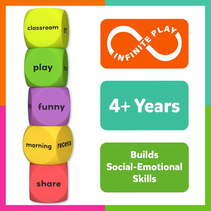 Skillmatics Conversation Cubes for Kids - 8 Foam Cubes for Social-Emotional Learning, Classroom & Back-to-School Supplies, Teacher Resources, Autism Tools, Gifts for Ages 4, 5, 6, 7 and Up