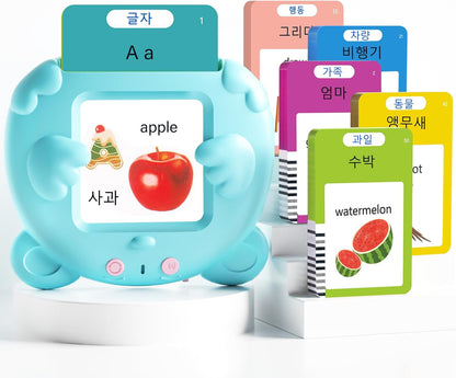 Spanish & English Talking Flash Cards for Toddlers, 510 Sight Words Bilingual Learning Toys for Children, Autism Pocket Speech Therapy Toys, Español Vocabulary Educational Flashcards