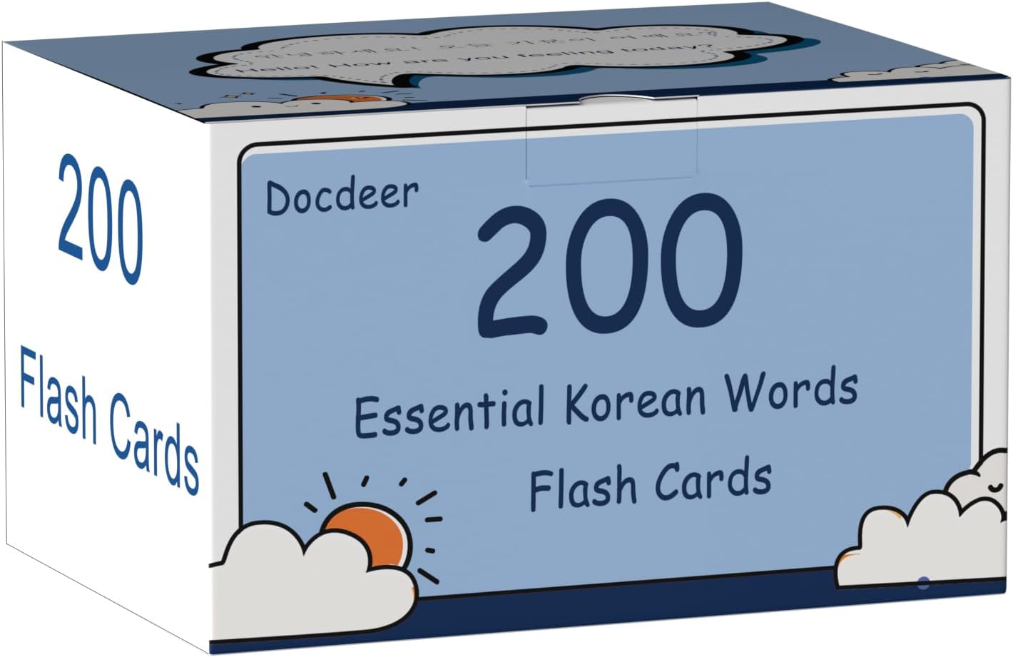 200 Essential Korean Words Vocabulary Flash Cards Flashcard for Beginners Adults | Learn Korean for Beginners Adult