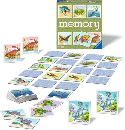 Ravensburger Dinosaur Memory Game – Fun & Fast Brain Teaser for Kids 3+ | Vibrant Dinosaur Images | Easy to Learn for Birthdays and Holidays | Quality Family Time Activity
