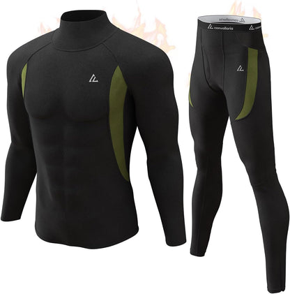 CL convallaria Thermal Underwear Long Johns Set Mens Winter Gift Hunting Gear Sport Base Layer Bottom Top - Colors A