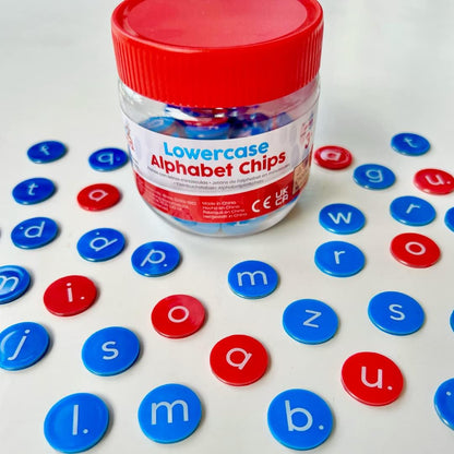 hand2mind Lowercase Alphabet Chips, Toddler Learning Letters for Spelling, Learn to Spell for Kids, Reading Tools for Kids, Science of Reading Manipulatives, Teaching Supplies Kindergarten