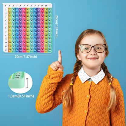12x12 Multiplication Table Game Learning Mat,Math Educational Board Game,Interactive Times Table Game,STEM Math Skills Training for Ages 4-12,Sensory Multiplication Teaching Tool for Home and School