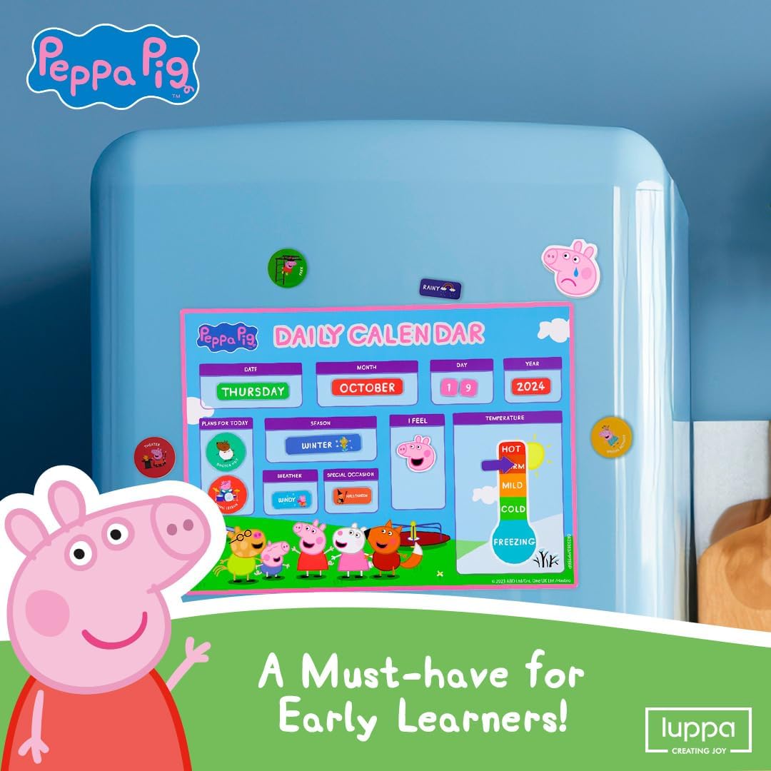 Peppa Pig Toddler Busy Board – Montessori toys for 1 2 3 4 Year Old, Educational Activity Sensory Board for Preschool Learning Fine Motor Skills, Gift Toys for Boys Girls, Airplane Car Travel Toy