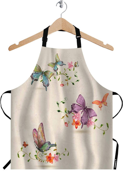 WONDERTIFY Science Education Sketch Apron,Laboratory Chemistry Book Equation Loupe Beaker Flask Glass Bib Apron with Adjustable Neck for Men Women,Suitable for Kitchen Cooking Chef Grill Bistro Apron