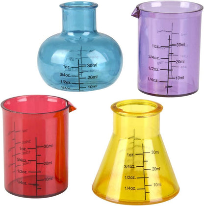 Rhode Island Novelty 4PC Chemistry Beaker Shot Set